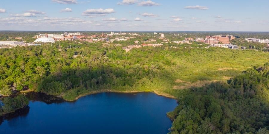 An Aerial Shot of Beautiful Gainesville