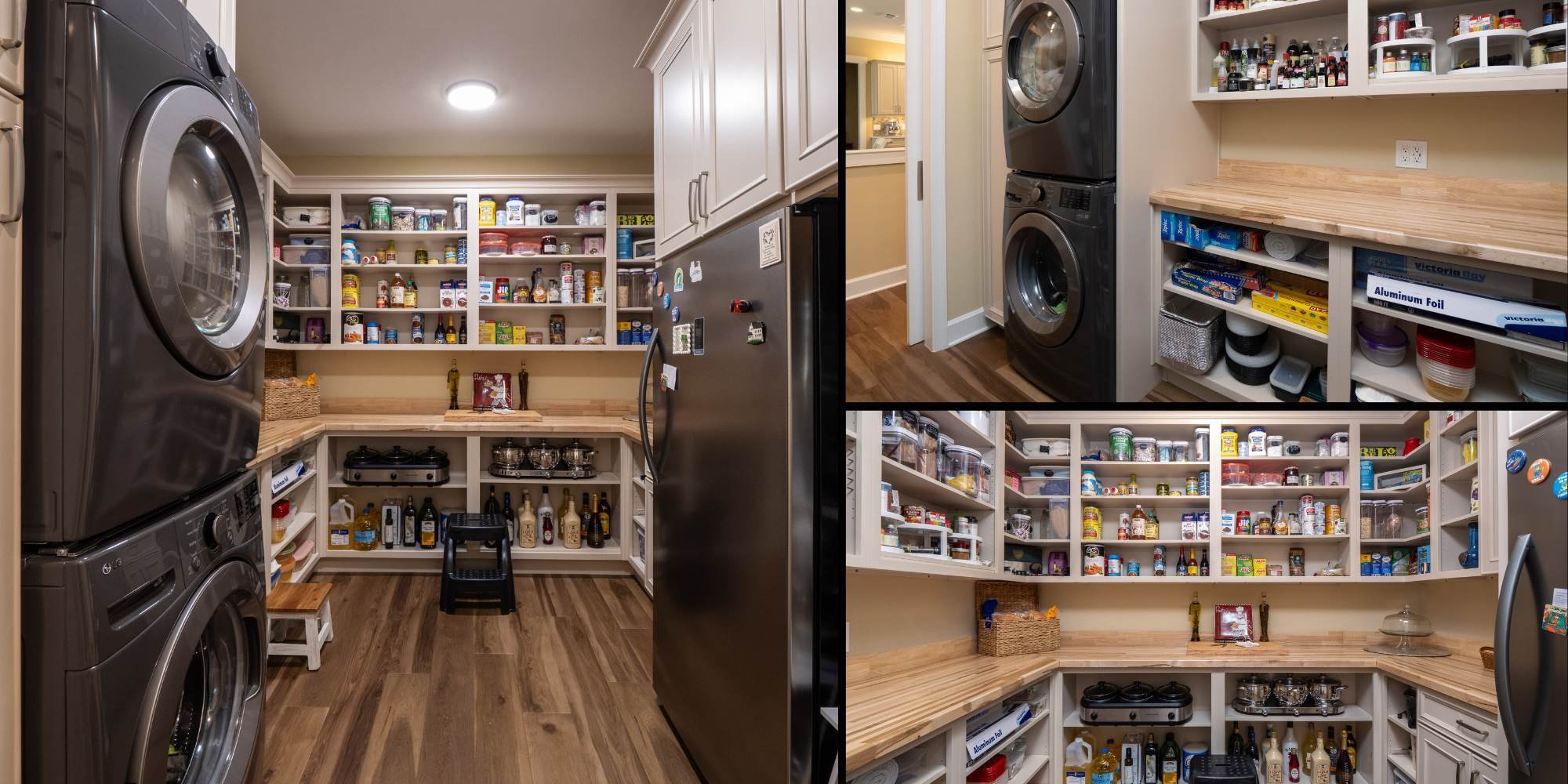 Kitchen Remodel with remodeled pantry and laundry room for increased space by RRCH