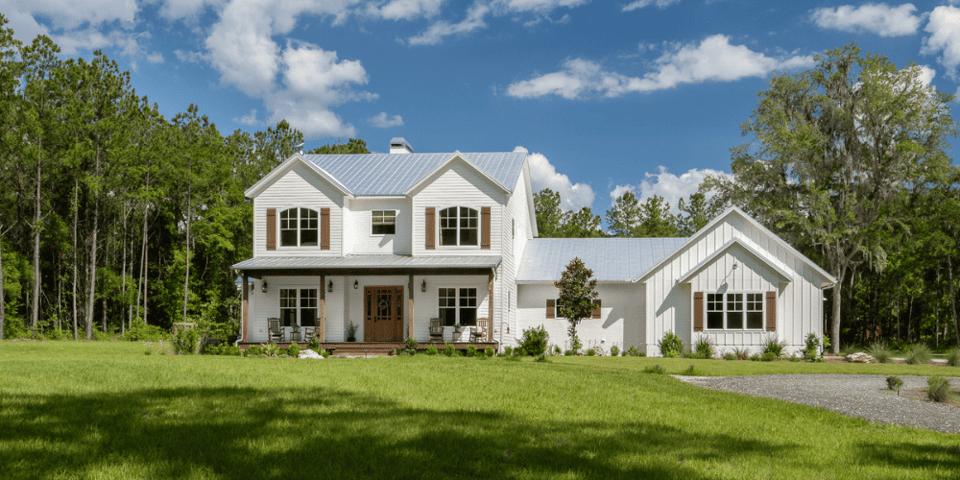 Exterior of Country Estate Home in Gainesville 