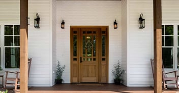Front porch of a custom home in Gainesville by Robinson Renovation and Custom Homes