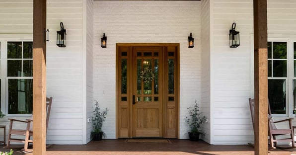 Front porch of a custom home in Gainesville by Robinson Renovation and Custom Homes