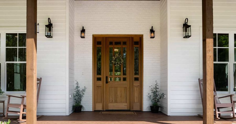 Front porch of a custom home in Gainesville by Robinson Renovation and Custom Homes