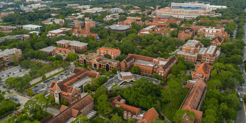 University of Florida From Above in Gainesville