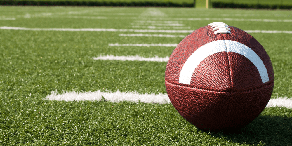 Stock Image of Football on Field