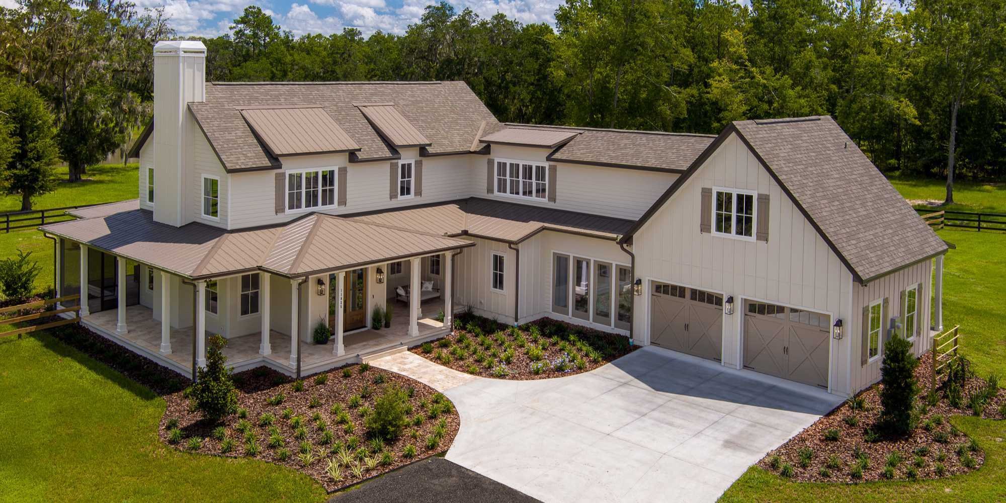 Robinson Renovation custom farmhouse-style home in Gainesville, FL with wraparound porch