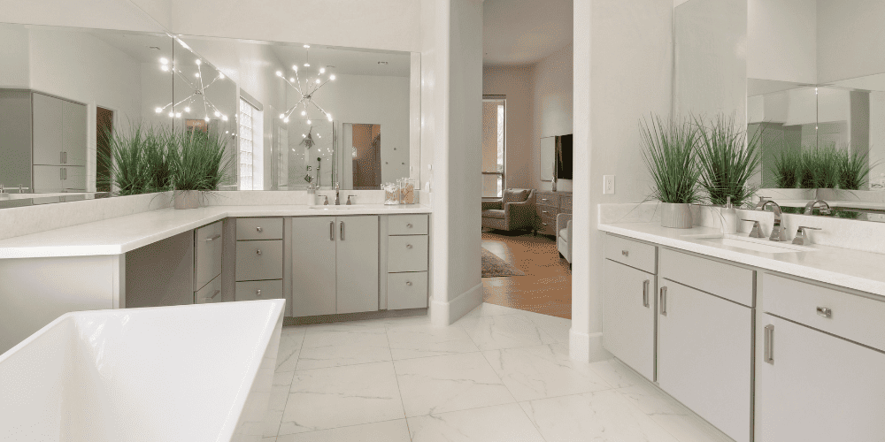 Beige Bathroom Vanity Stock Image