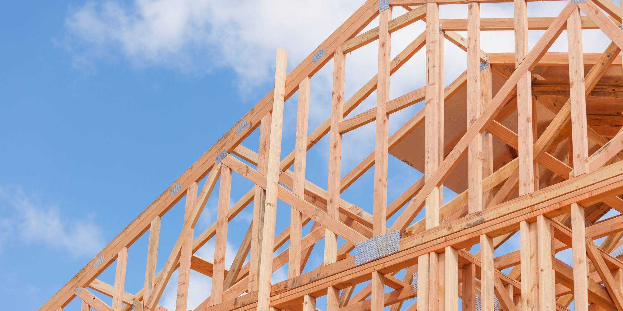 Custom Home frame for new home construction in Gainesville by Robinson Renovation