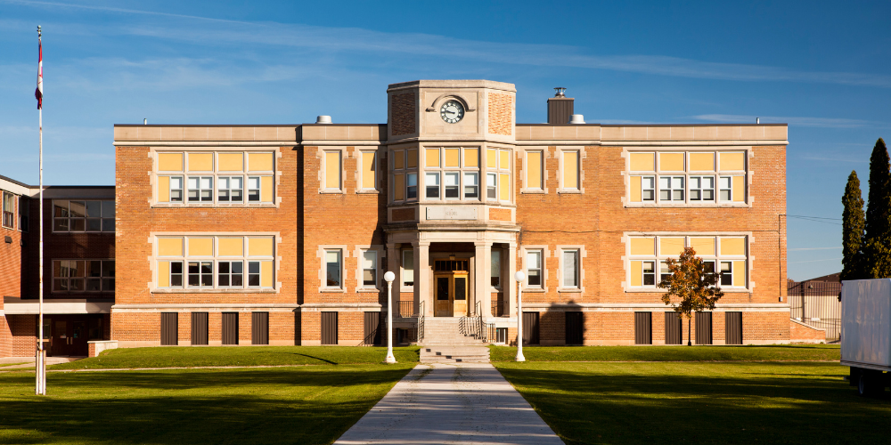 Stock Image of Exterior of Private Schools in Gainesville