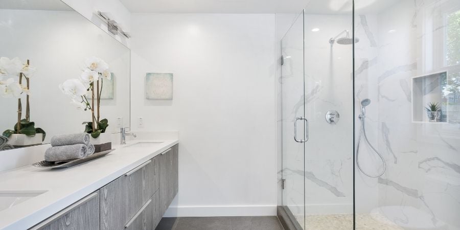 master bathroom remodel without tub