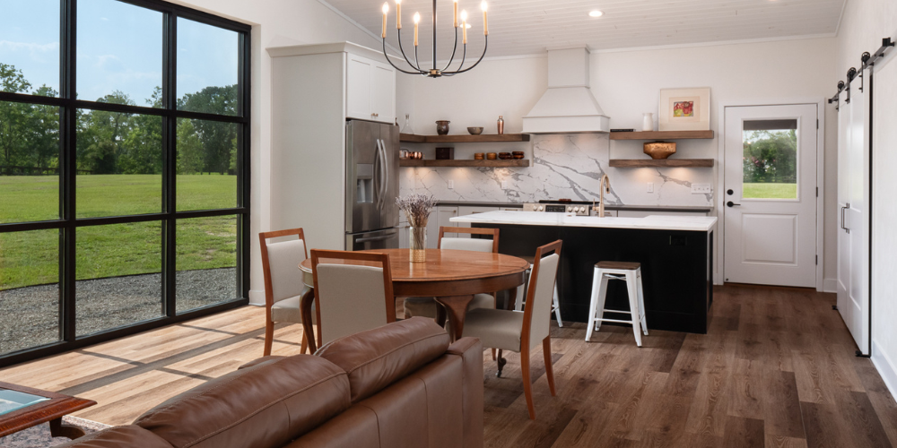 ADU Interior with Store Front Window In Dining Area in Gainesville