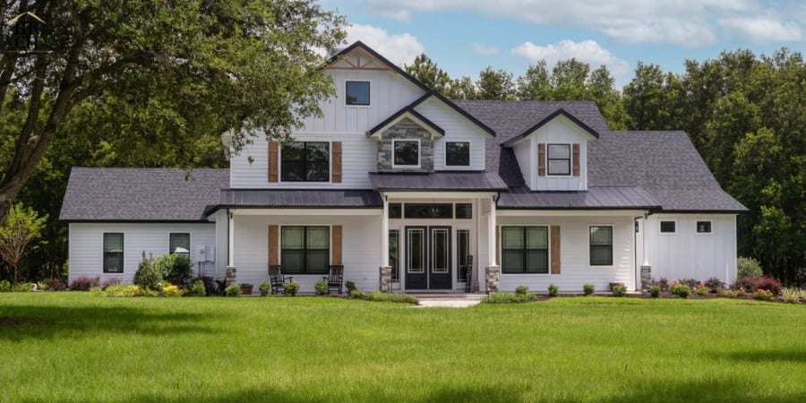 Exterior of a Custom Home built by Robinson Renovation and Custom Homes in Alachua County