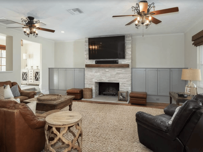 Updated Farmhouse Living Room Gainesville FL