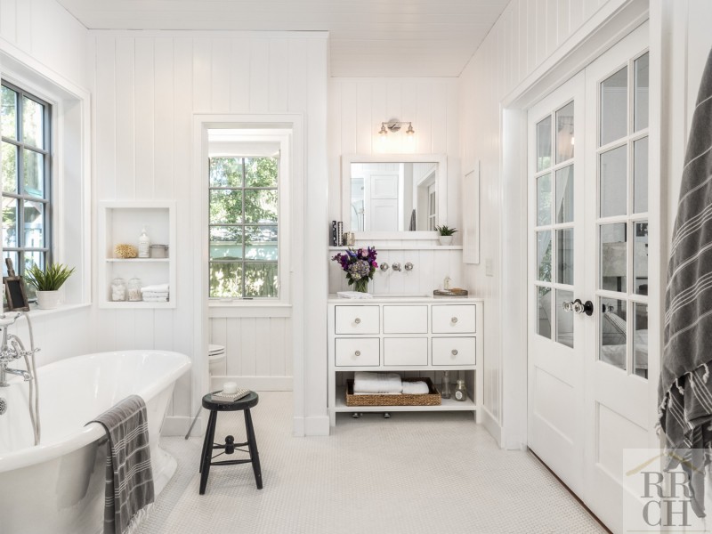 Duck Pond interior bathroom remodel with soaking tub - The Ultimate Guide to Whole-Home Remodeling - Robinson Renovations - Gainesville Fl Design Build Remodeler and Custom Home Builder